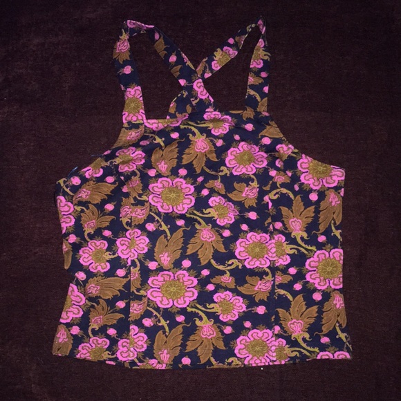 NWT, Anthropologie Seamed Cross-Back Tank Top - Picture 3 of 11